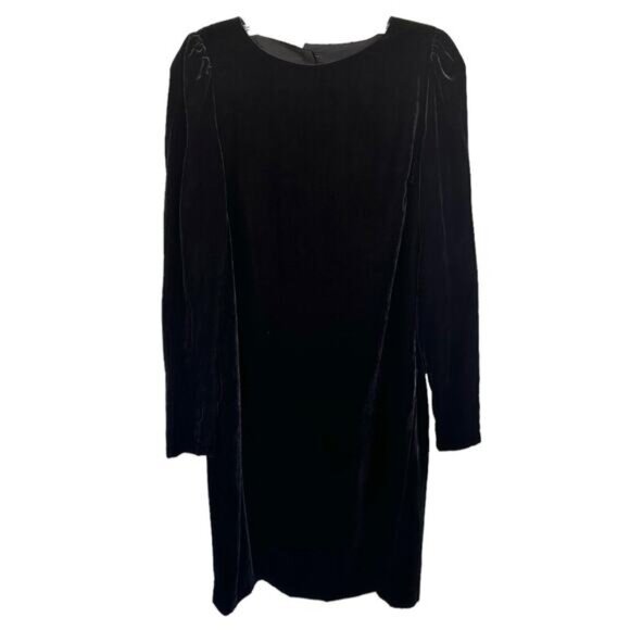 BODEN Women's Velvet Open Back Mini Dress Size 6 Black - Picture 3 of 11